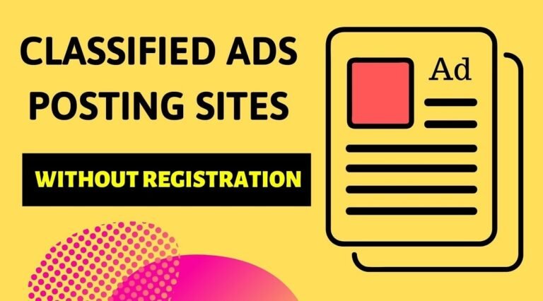 Free Classified Sites List without Registration